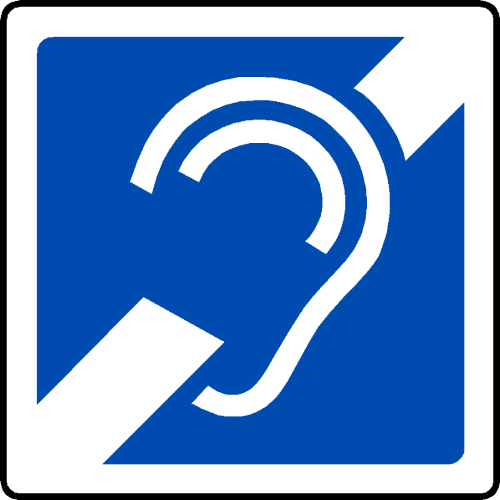 Dda Hearing Impairment Symbol - Ear Deaf (500x500)