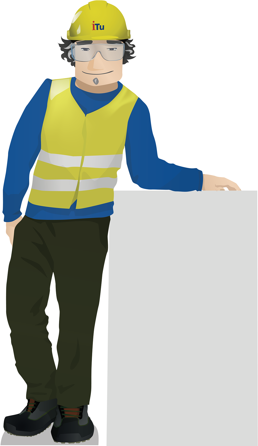 Pack Of Cards, A Few Worksheets And A Cardboard Dude - Standing (1200x1942)