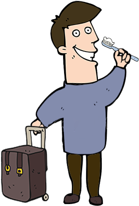 Can I Bring Toothpaste On A Plane In My Carry On - Cartoon (450x450)