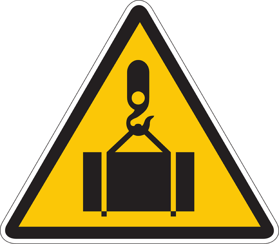 Health And Safety In The Workplace - Overhead Crane Safety Signs (975x854)