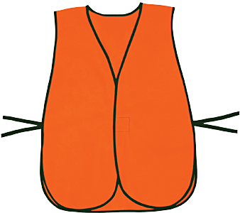 Non-ansi Solid Vest Orange High Visibility Work Gear - Non-ansi Solid Vest Orange High Visibility Work Gear (340x510)