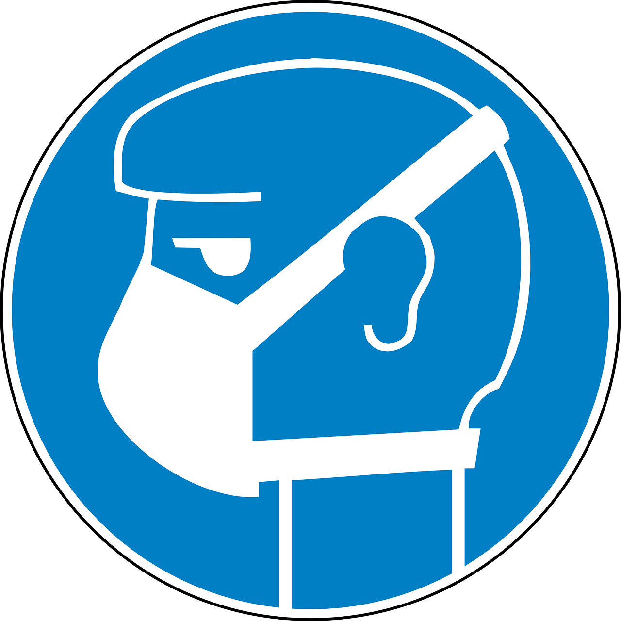 Why Is Respiratory Protection Important In Construction - Brady Pet Mandatory Mask Sign, Blue/white, 250134 (2000x2000)