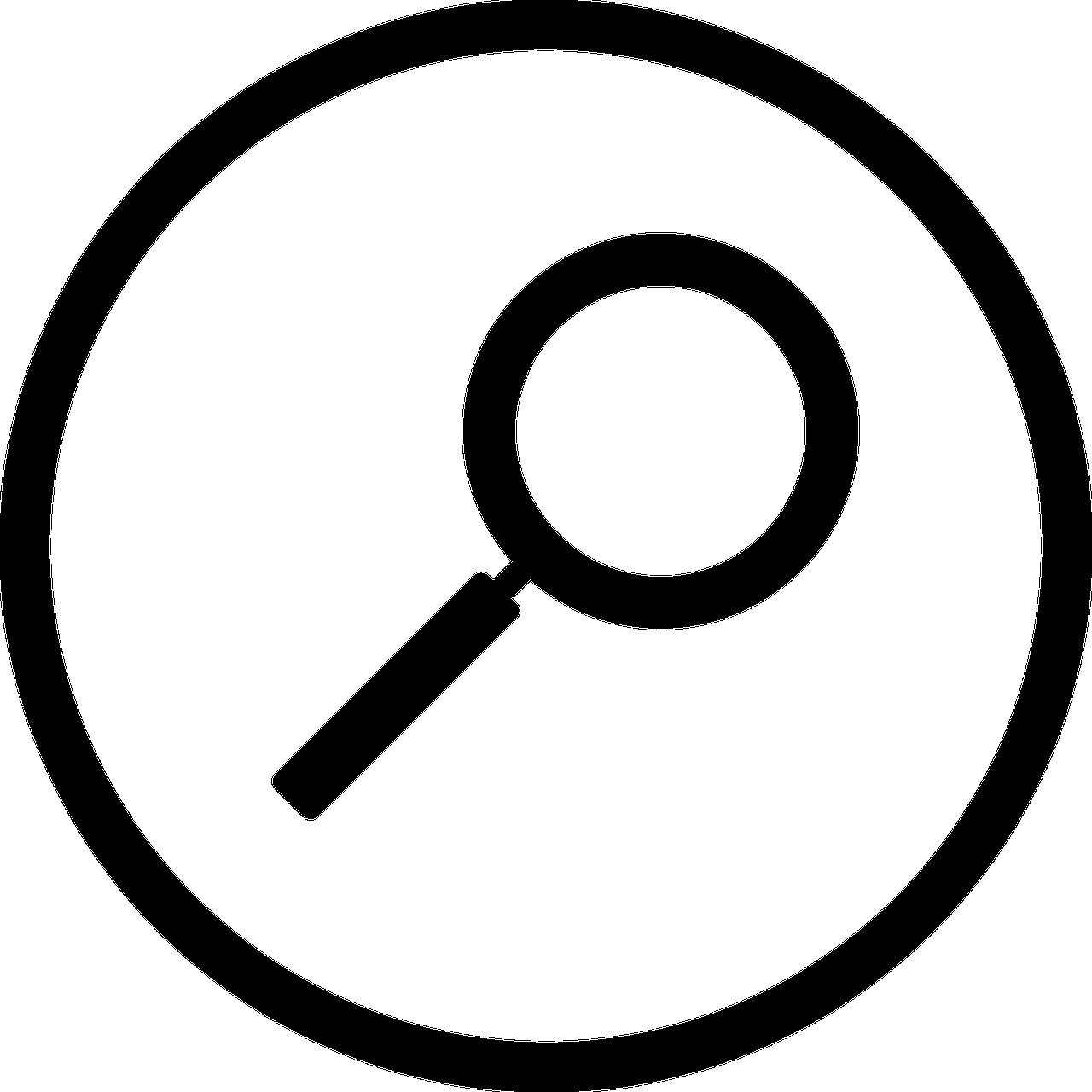 Efficiency And Quality Of Work - Simbolo De Buscador Png (1280x1280)