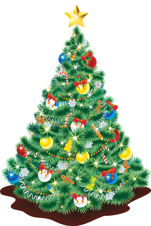 Free To Use & Public Domain Christmas Tree Clip Art - Christmas Tree Cartoon Realistic (600x897)
