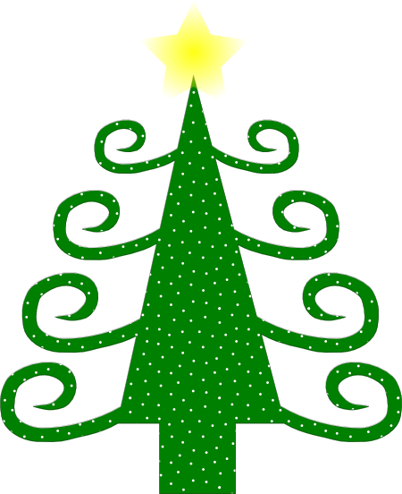 Swirly Christmas Tree - Christmas Day (450x552)