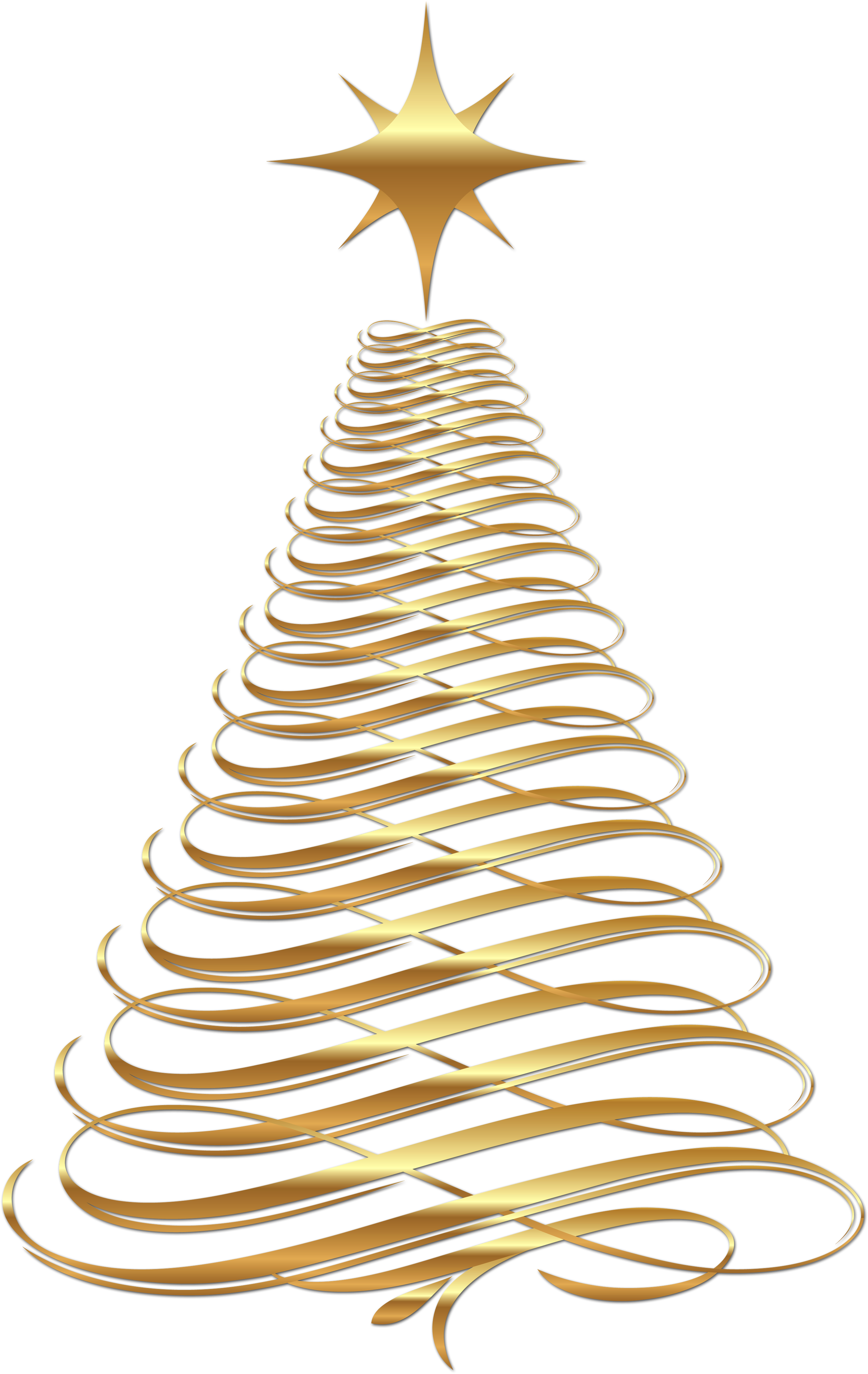 Gold Christmas Tree - Gold Christmas Tree Png (2880x4516)
