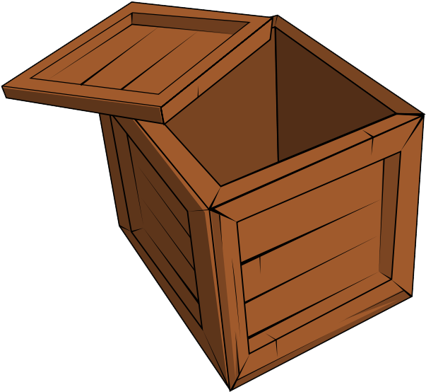 Box Wood Clipart - Crate Clipart (640x640)