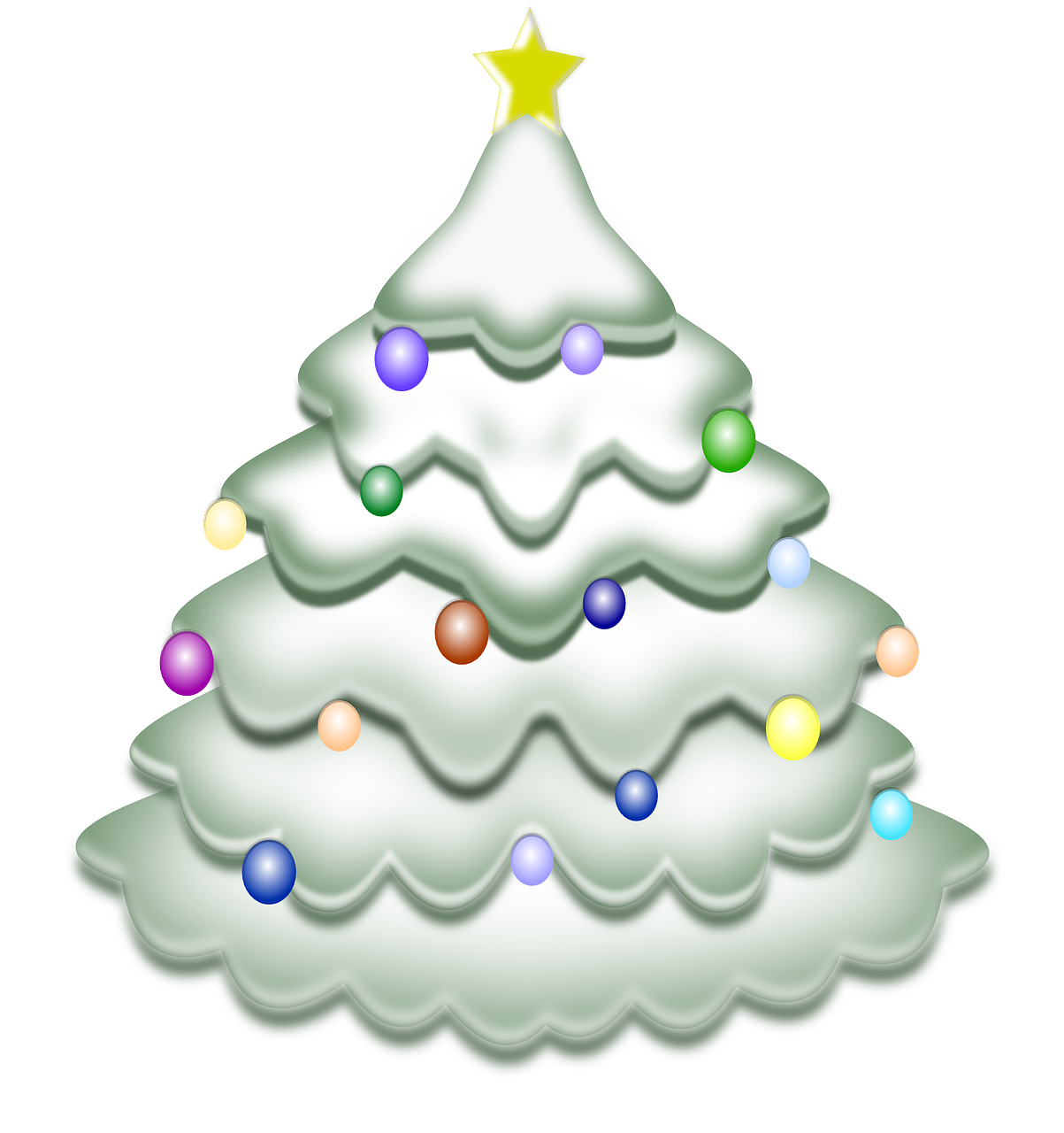 Christmas Tree Vector Art 26, - Pastel Lime Sherbet Puffy Christmas Tree Pastel Lime (1222x1280)