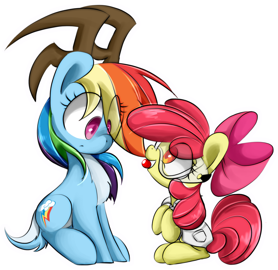 Antlers, Apple Bloom, Artist - Cartoon (1024x1024)