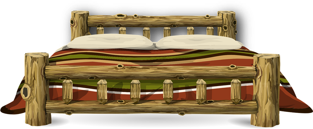 Wood Clipart Wooden Bed - Camp Bed (1000x500)