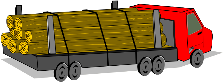 Logging Truck Hi Clipart - Logging Truck Clipart Png (790x387)
