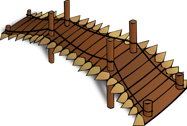 Wooden Bridge Clipart (600x404)