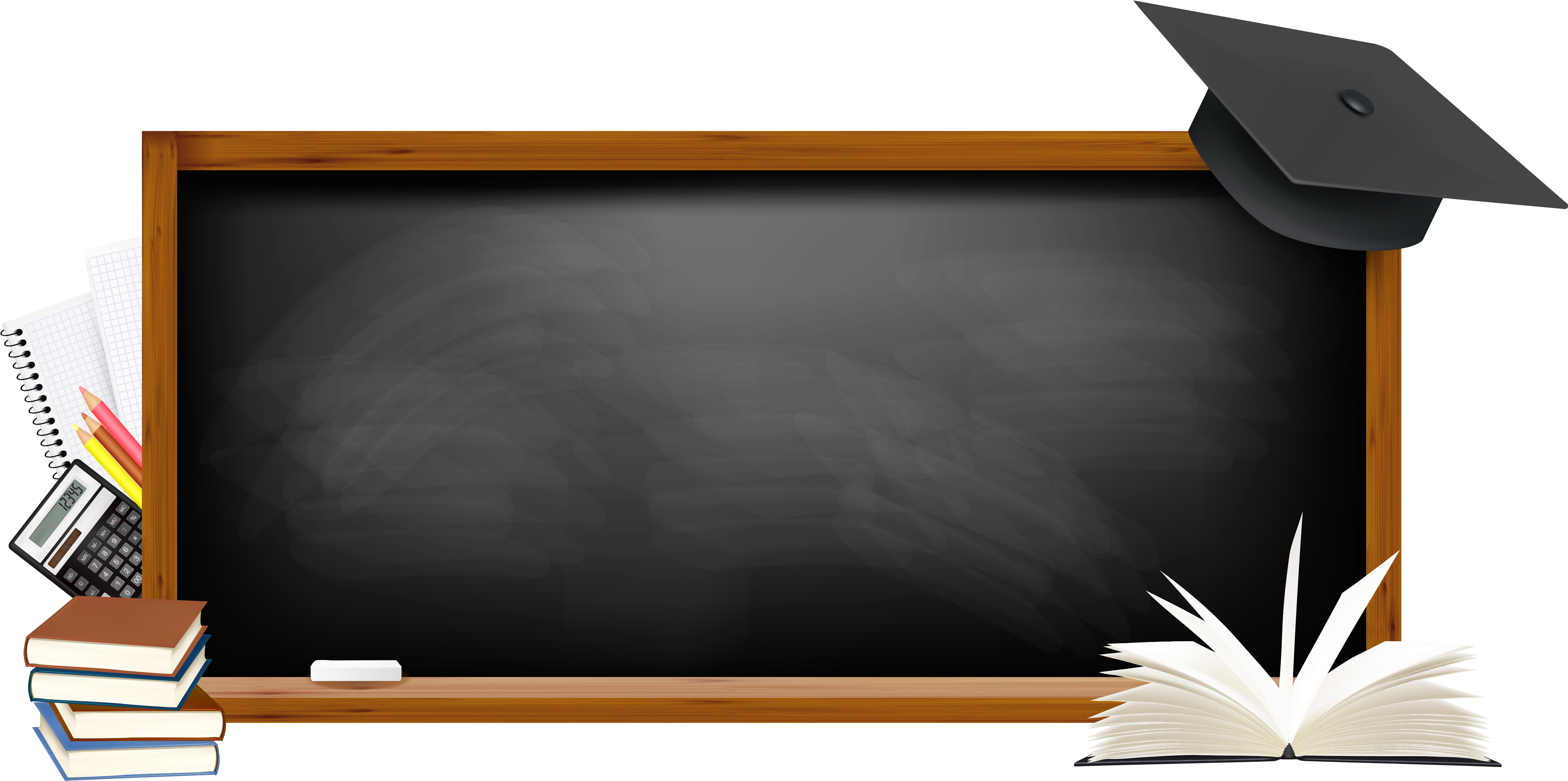 Board Education Clipart - School Chalkboard Clipart Png (5180x2700)