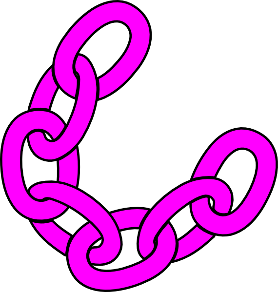 Fuchsia Multilink Chain Clip Art At Clkercom Vector - Dog Chain Clipart (570x599)