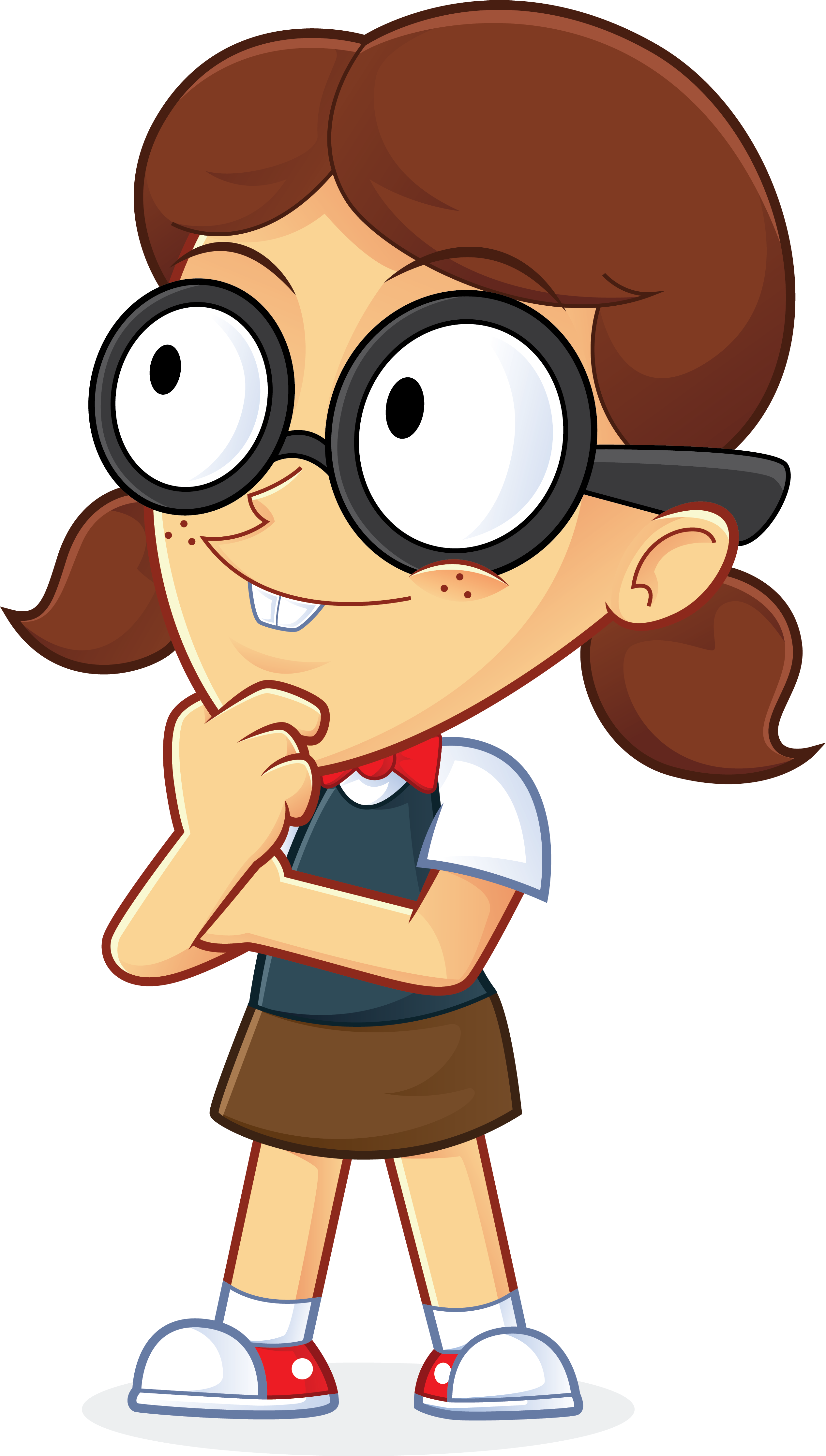 Girl Thinking Clipart Online - Animated Person Thinking Png (2533x4468)