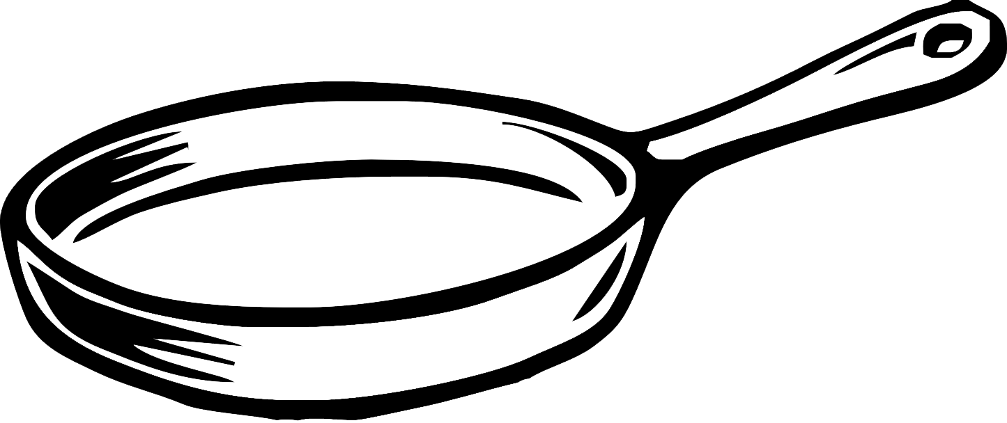 Frying Pan Bread Cookware Clip Art - Frying Pan Bread Cookware Clip Art (1445x608)