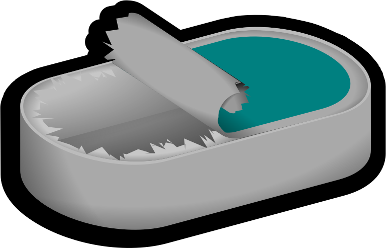 Food, Open, Cartoon, Metal, Can, Fish, Tin, Sardine - Sardine Can Clip Art (958x766)