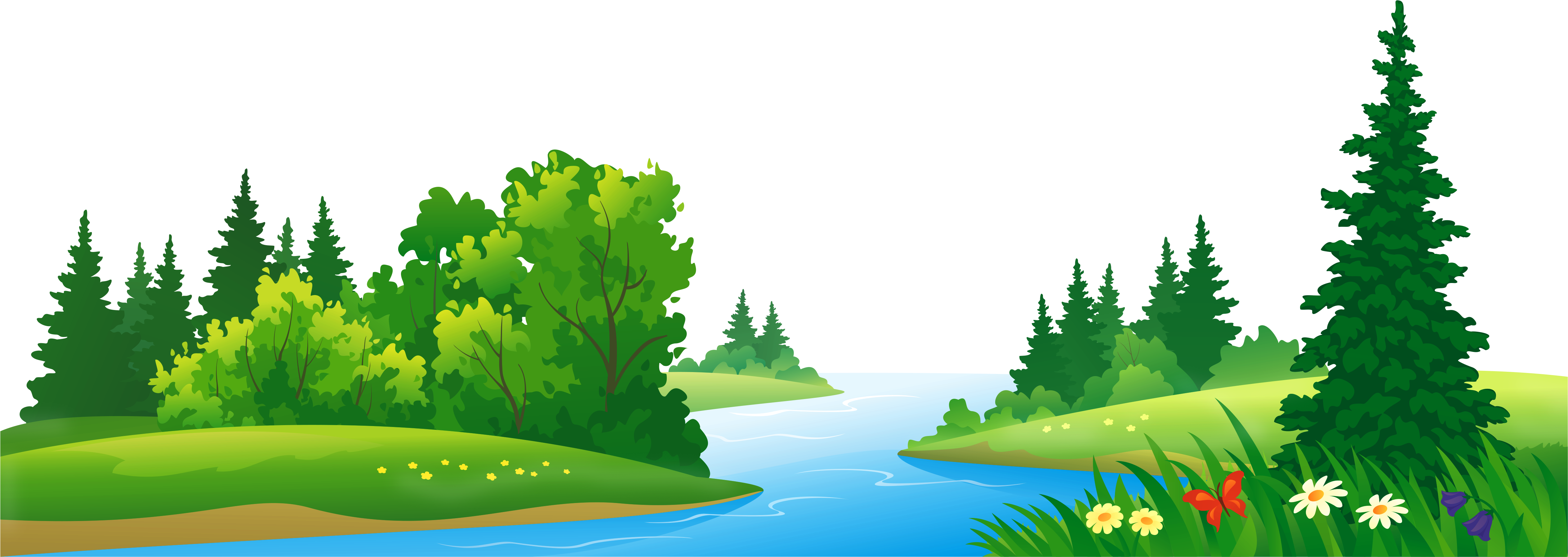 See Clipart Mountain Background - Lake Clipart Transparent Background (5072x2000)