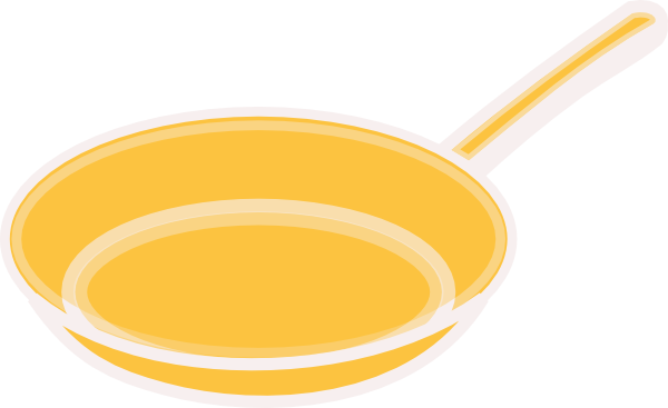 Yellow Frying Pan Clip Art At Vector Clip Art - Yellow (600x367)