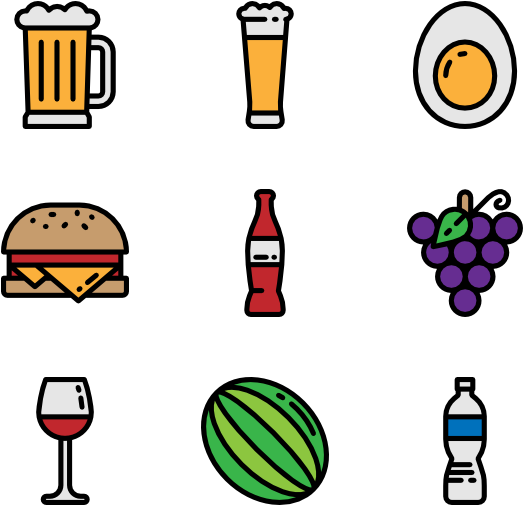 Food And Restaurant - Food Vector Flat Png (600x564)