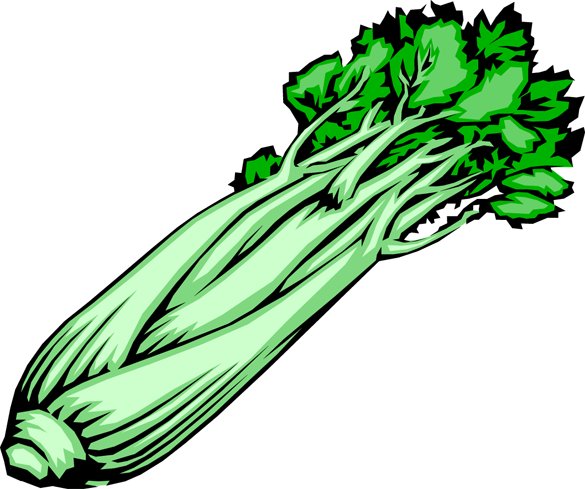 Mike The Mic With Echoing Mountains - Clipart Of Celery (585x489)