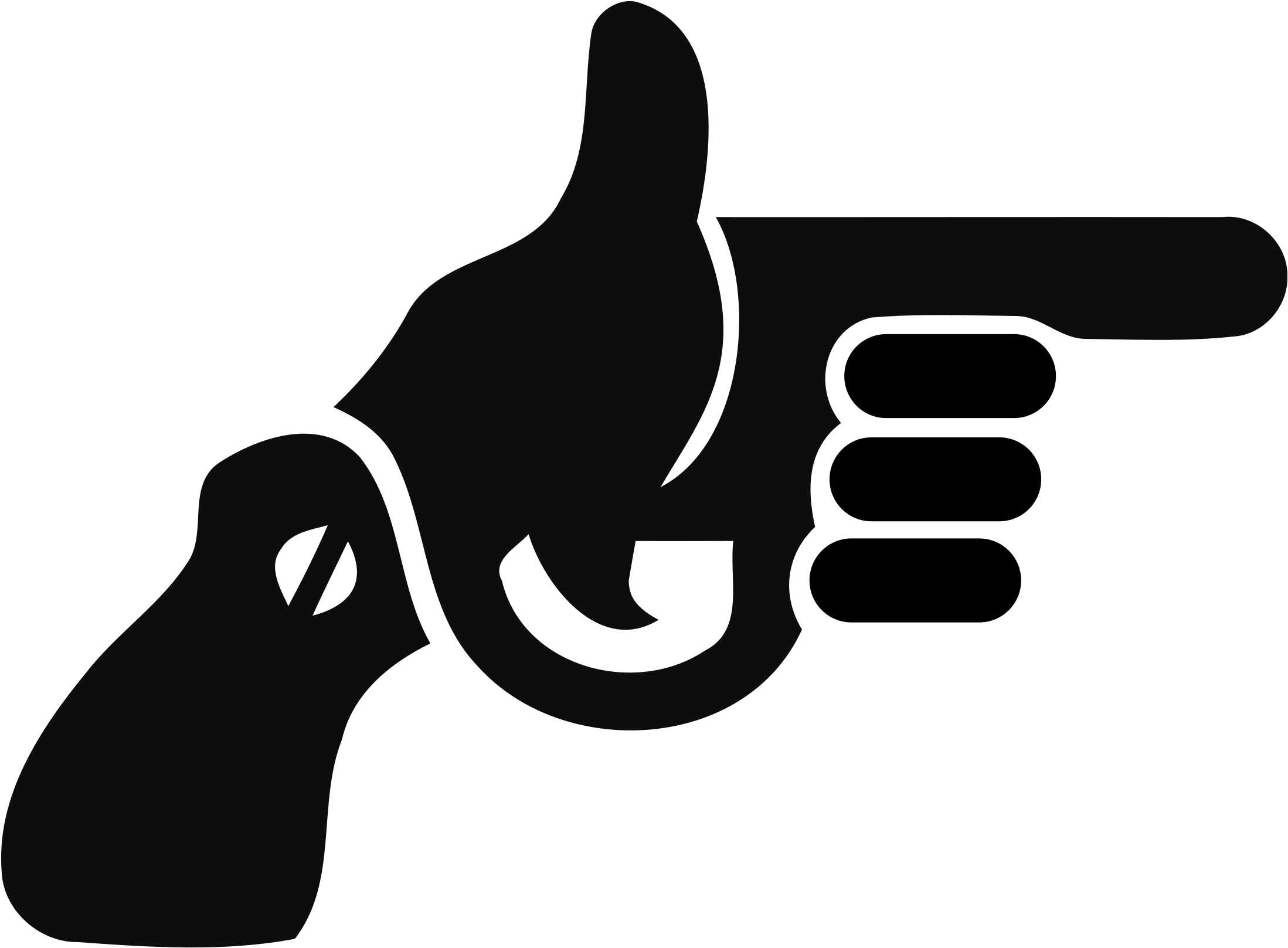 Clipart - "hand Gun" - Gun Logo (2400x1820)