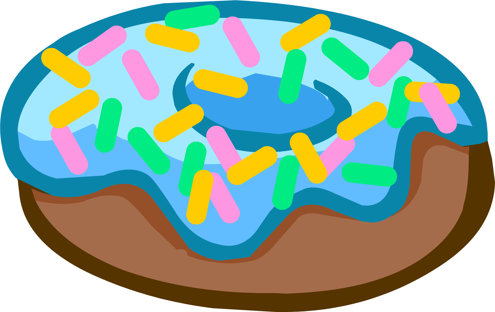 Donut Png - Club Penguin Hand Items (1624x1025)