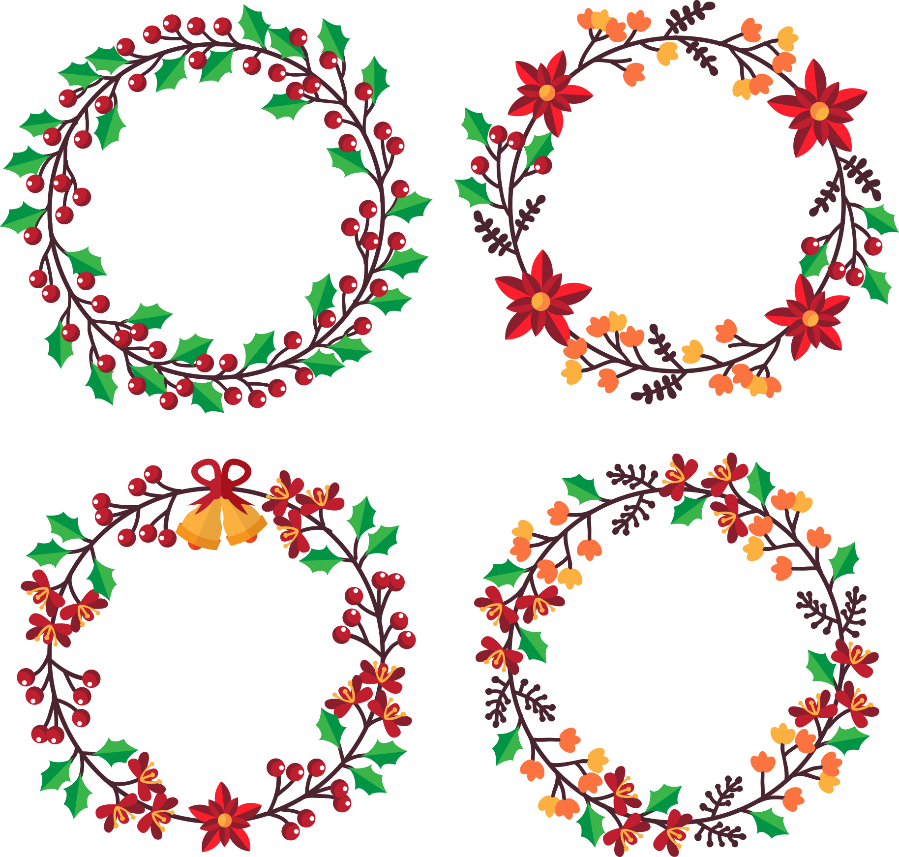 Christmas Tree Garland Clip Art - Christmas Tree Garland Clip Art (1828x1742)