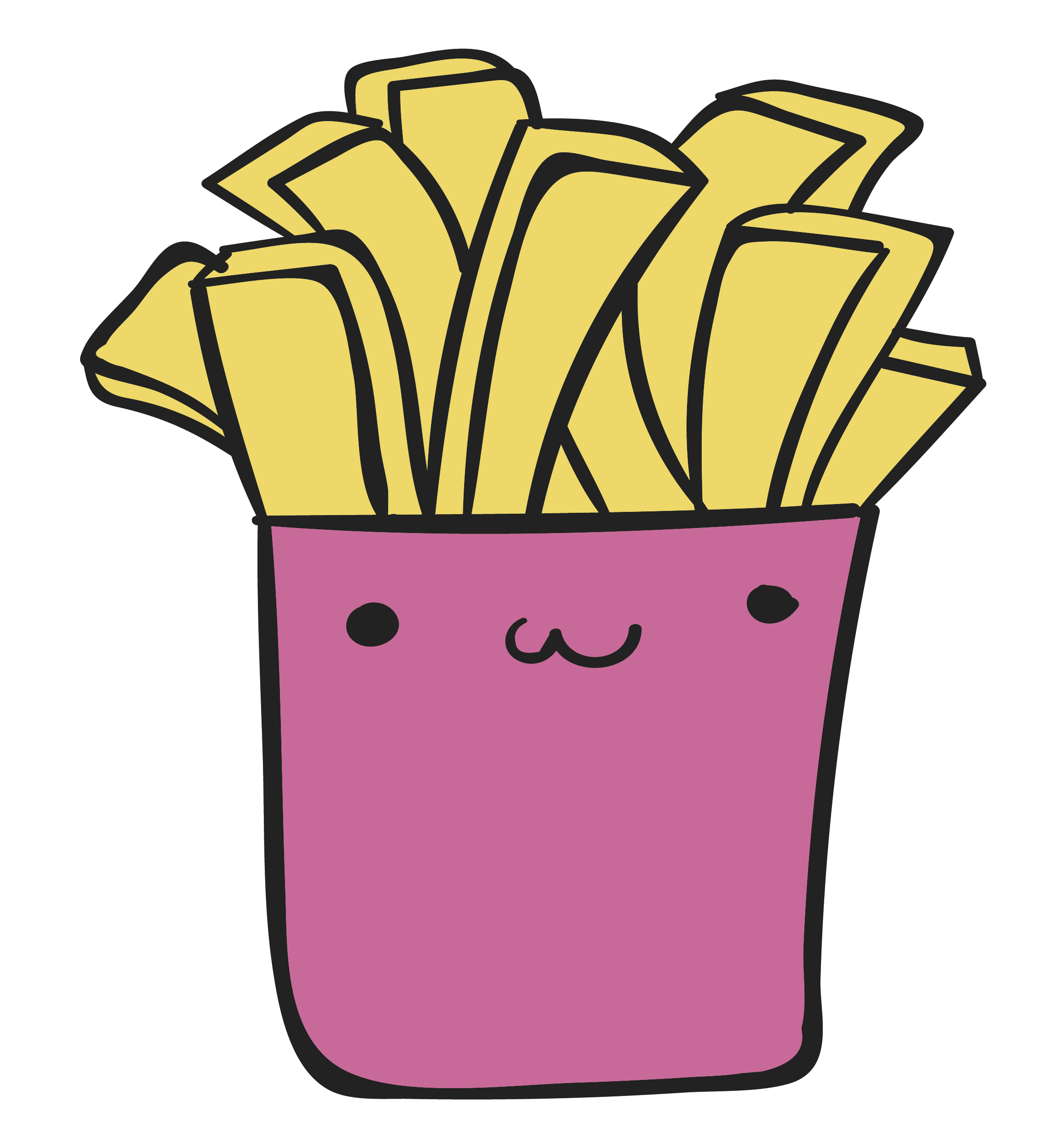 French Fries Junk Food Drawing Clip Art - Batata Frita Desenho Png (2300x2494)