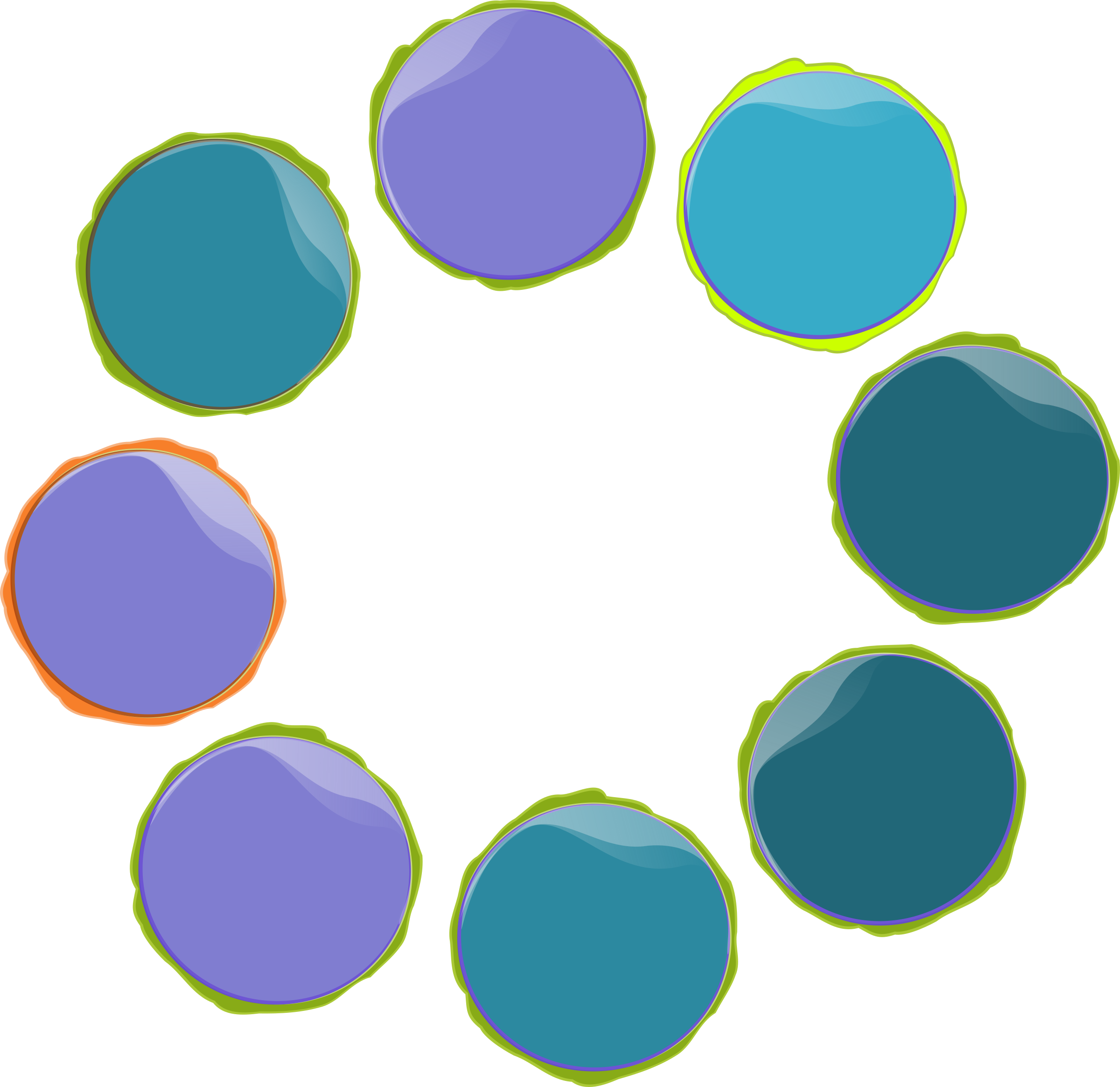 Abstracted Red, Green, Blue, Light, Dark, Circles, - Xbox One Home Button Sticker (800x775)