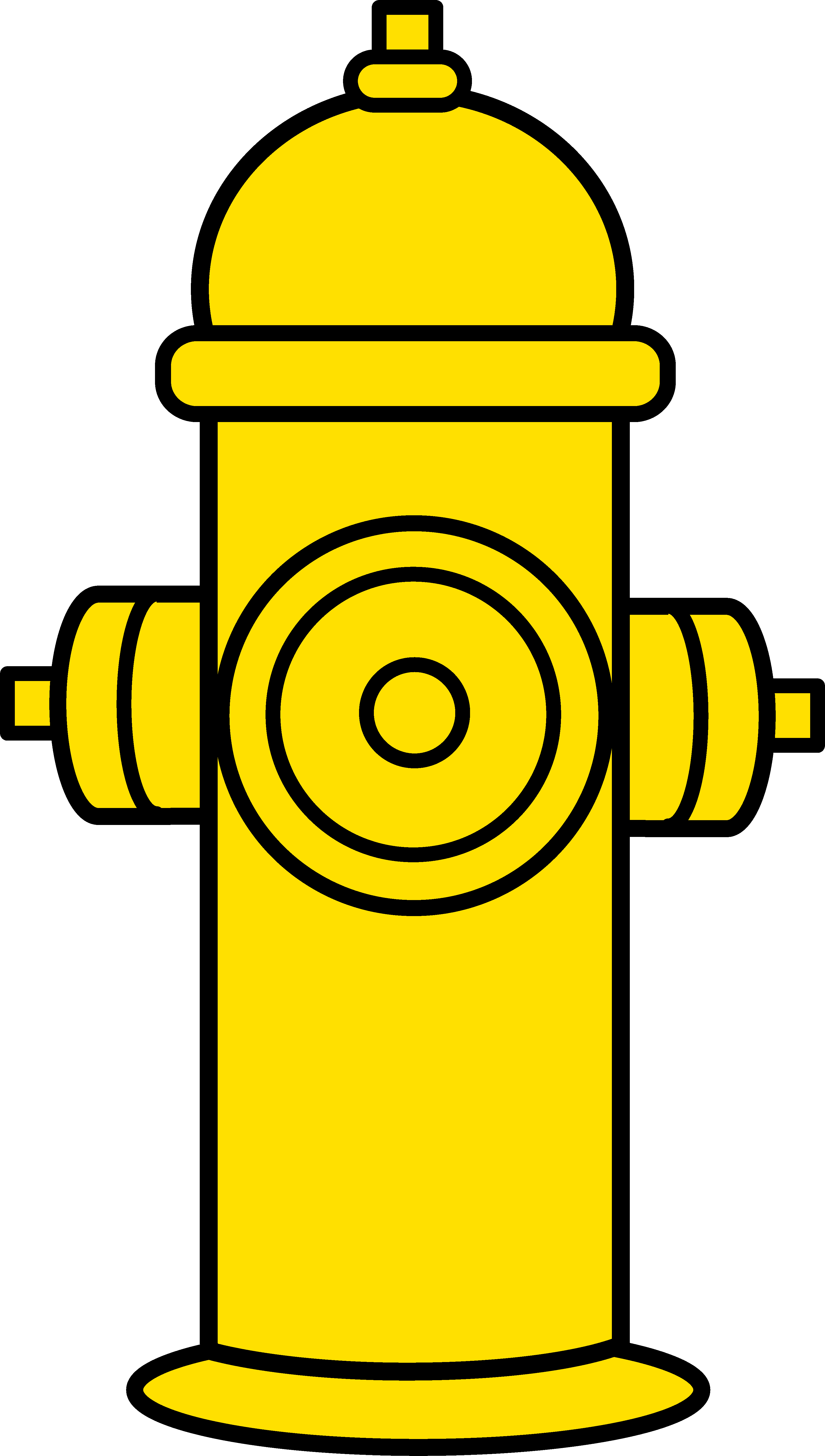 Yellow Fire Hydrant Clipart - Fire Hydrant Clipart (3449x6089)