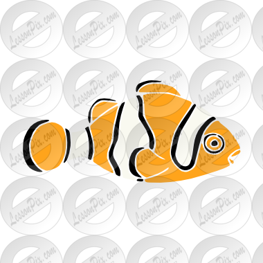 Clownfish Stencil - Illustration (380x380)
