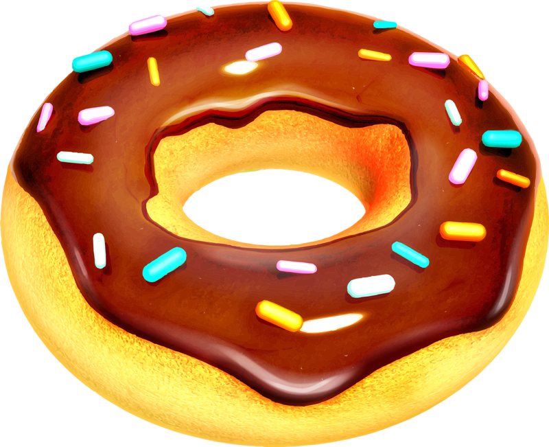 Food Clipartcartoon - Donut Clipart (800x651)