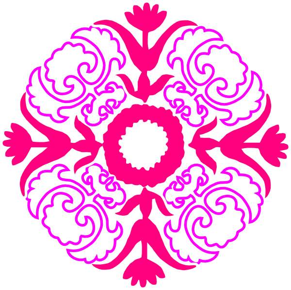 Damask Flourish - - Circle (600x597)