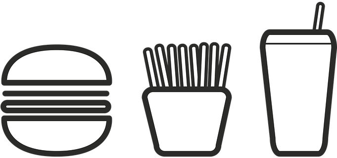 Burger Restaurant Piktogram Fast Food Hamb - Hamburger Piktogram (680x340)