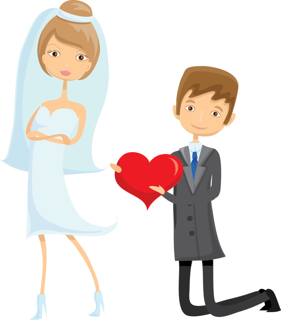 Wedding Stampswedding Cardswedding - Hombre Y Una Mujer Animados (899x1024)