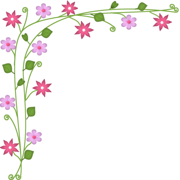 Small Flowers, Art Flowers, Flower Borders, Art Frames, - Esquineros De Flores (600x600)