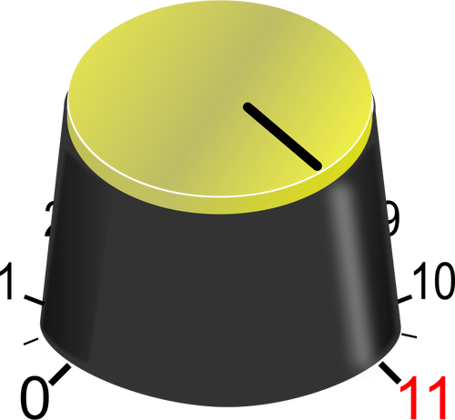 Tombol Volume Maks Tingkat Vektor Gambar - Dial Clipart (500x462)