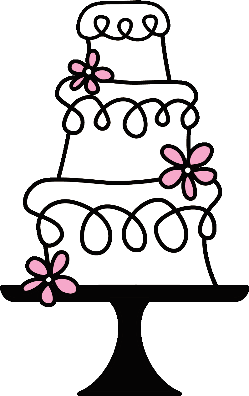 Wedding Cake Clipart Transparent - Wedding Cake Logo Png (795x1293)