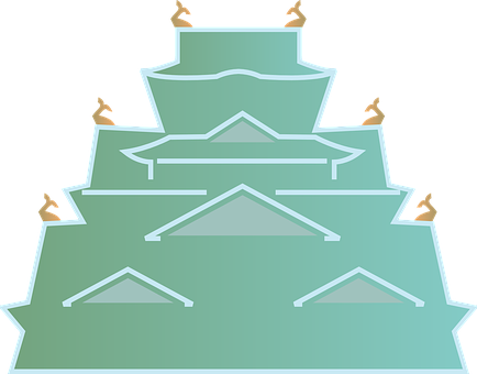 Osaka Castle Castle Building Japan Osaka C - Gold Interior Osaka Castle (434x340)