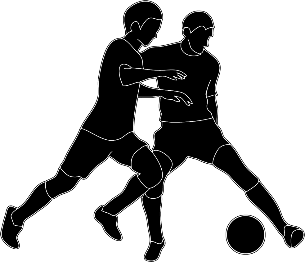 People Soccer Ball Clipart - People Playing Soccer Png (1022x886)