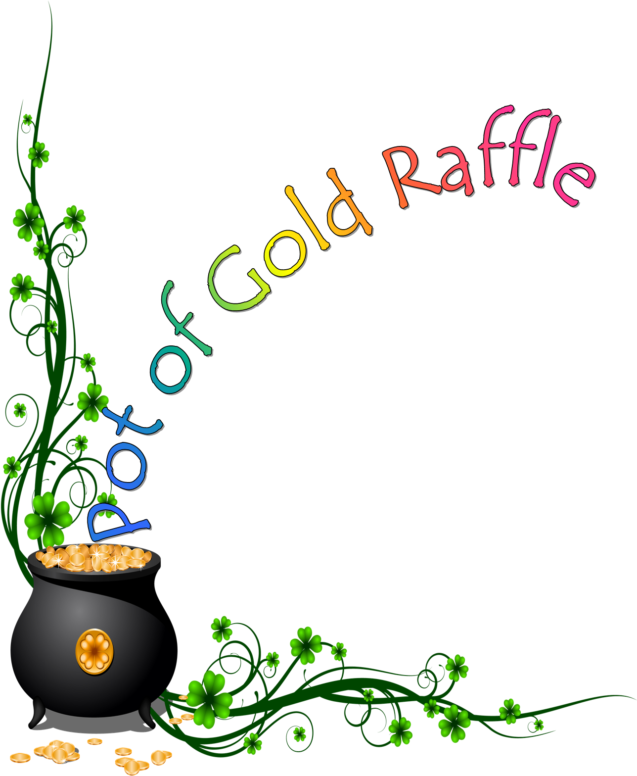 Improved Pictures Of Pots Gold Free Rainbow And Pot - St Patrick's Day Background (1316x1598)