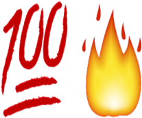 100 Emoji And Fire - Fire And 100 Emoji (420x420)