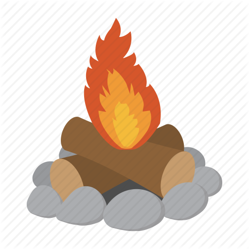 Camp, Campfire, Cartoon, Fire, Flame, Heat, Wood Icon - Icon (512x512)