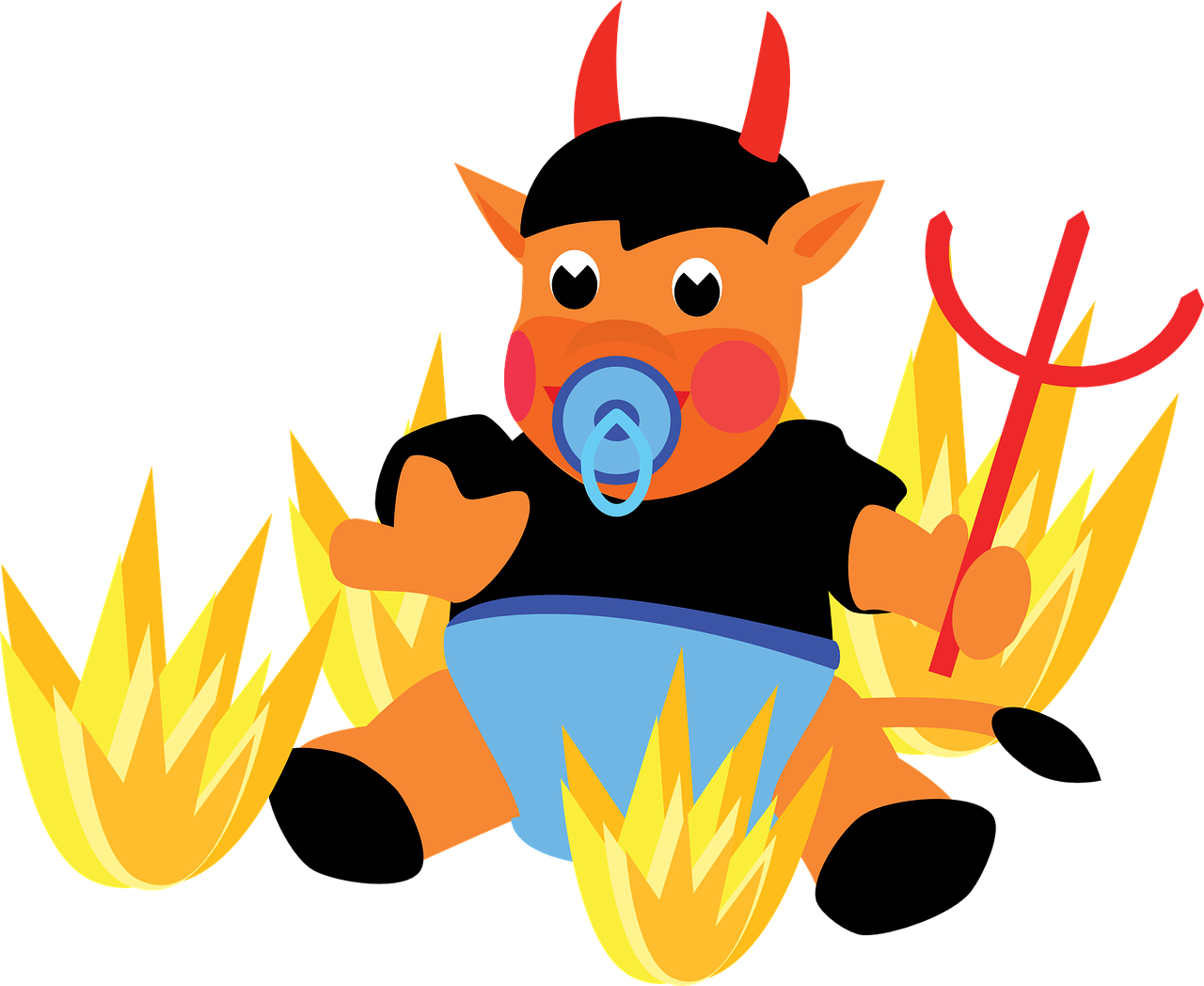 Cartoon Campfire Pictures 14, - Devil Baby Throw Blanket (1280x1048)