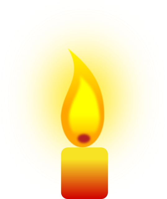 Fire, Cartoon, Lit, Flame, Light, Free - Candle Clipart Transparent Background (537x640)