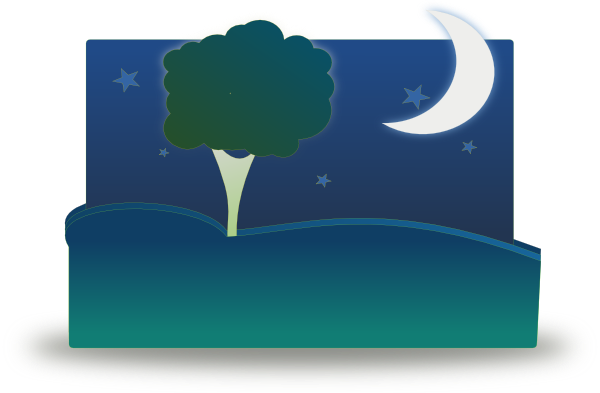 Night Sky Clipart - Night Clip Art (600x393)