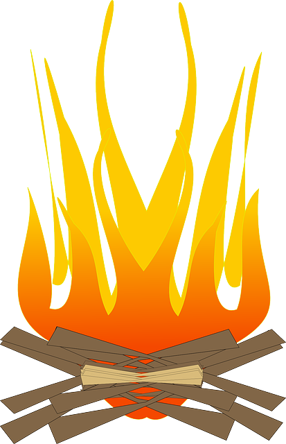 Campfire, Burning, Cremation, Fire, Flame, Heat, Ritual - Campfire Clipart Png (413x640)