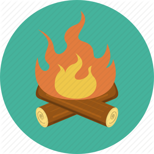 Campfire Icon Png - Camping (512x512)