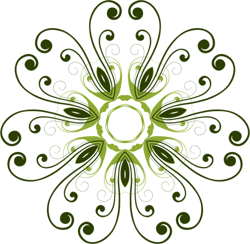 Drawing Of Swirling Petals Floral Design In Color Public - Png Flowers Design Clipart (500x488)